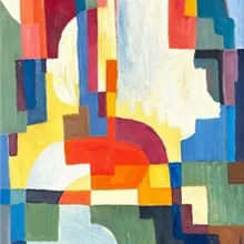 pintura abstrata e colorida de August Macke